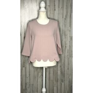 NWT The Limited‎ Women's Petite Pink 3/4 Sleeve Blouse Casual Spring